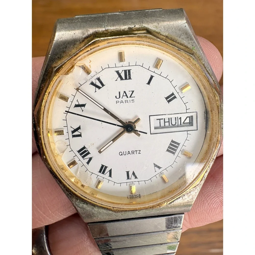 Vintage Watch Lot Seiko Timex Indiglo Jaz Paris FMD 5 Pieces For Repair